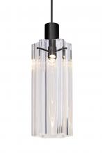 Besa Lighting XP-ICE7CL-BK - Besa Ice 7 Pendant, Clear Glass, Black Finish, 1x35W 35W MAX GY6.35 Base