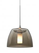 Besa Lighting XP-SPURSM-SN - Besa Spur Cord Pendant, Smoke, Satin Nickel Finish, 1x35W MAX GY6.35 Base