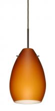 Besa Lighting B-171380-BR - Besa Pendant for Multiport Canopy Pera 6 Bronze Amber Matte 1x50W Candelabra