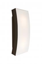 Besa Lighting BILLOW15-LED-BR - Besa, Billow 15 Outdoor Sconce, Opal/Bronze, Bronze Finish, 2x8W LED
