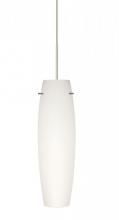 Besa Lighting 1XT-412107-SN - Besa Stilo 11 Pendant, Opal Matte, Satin Nickel, 1x50W MAX GY6.35 Base
