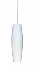 Besa Lighting 1XC-412119-LED-SN - Besa Stilo 11 Pendant, Carrera, Satin Nickel, 1x9W LED