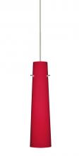 Besa Lighting 1XT-5674RM-SN - Besa Camino Pendant Satin Nickel Ruby Matte 1x50W MAX GY6.35 Base
