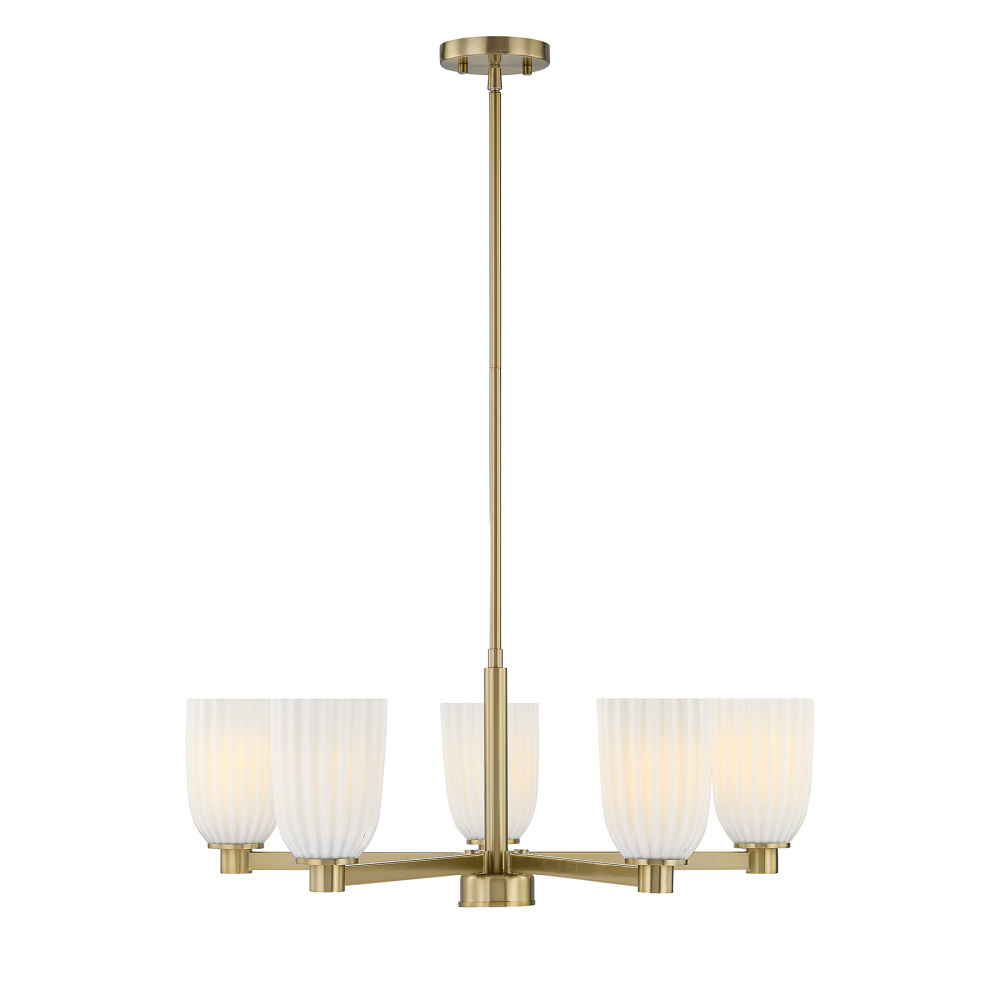 Baldwin 5-Light Chandelier in Noble Brass