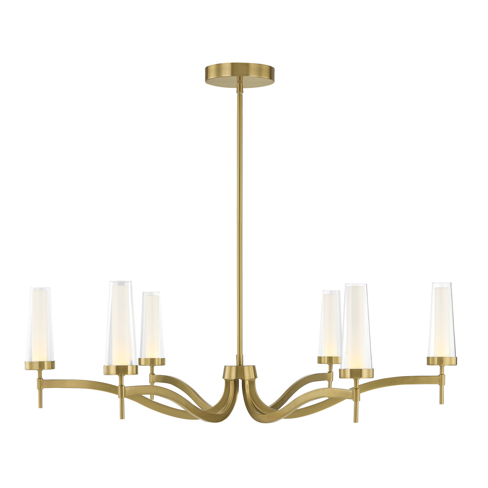 Butler 6-Light Chandelier in Warm Brass