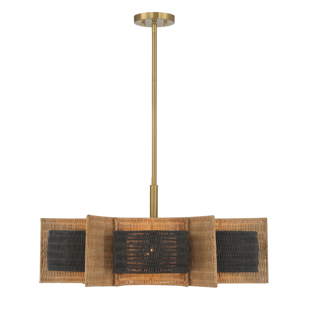 Espacio 6-Light Chandelier in Warm Brass by Breegan Jane