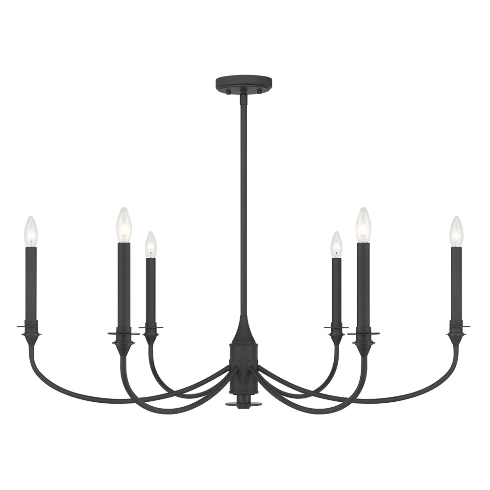 Coventry 6-Light Chandelier in Matte Black