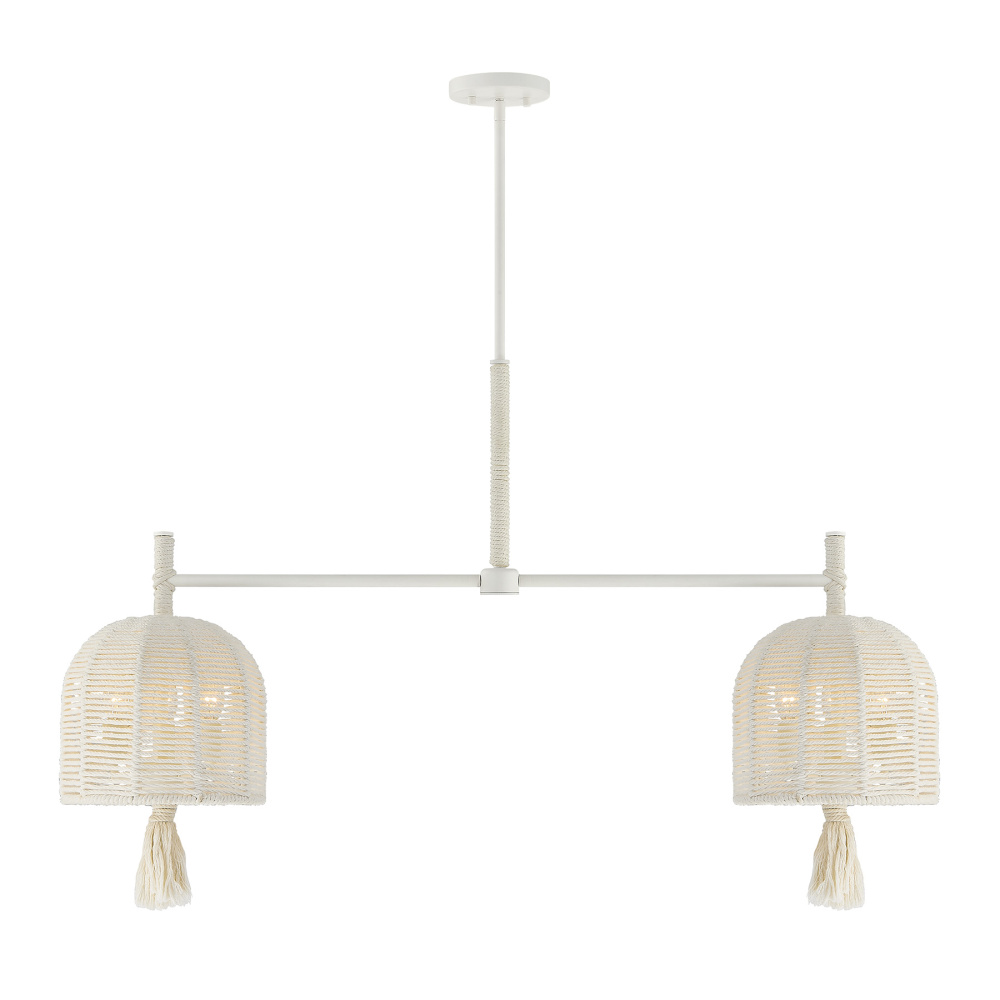 Lunara 6-Light Chandelier in Cotton by Breegan Jane