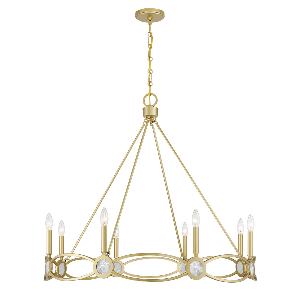 Minette 8-Light Chandelier in Spun Gold