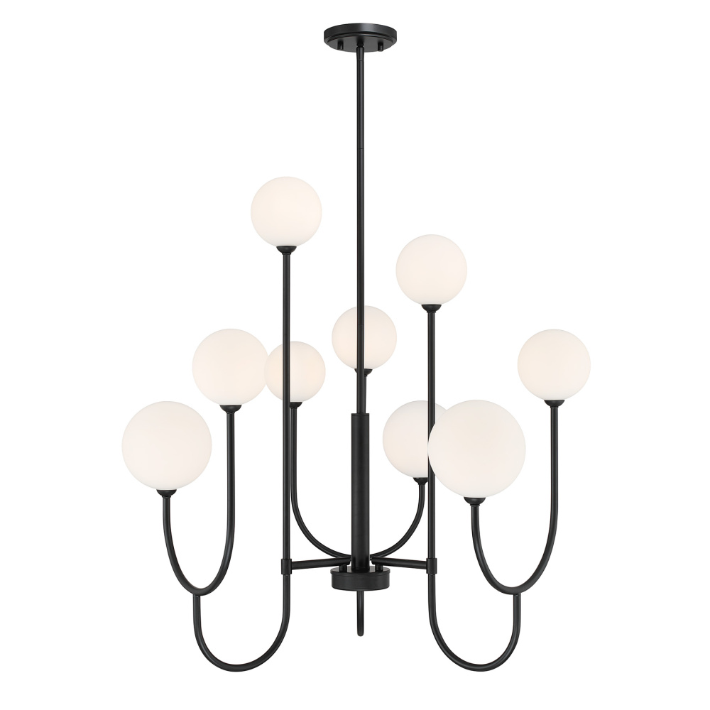 Chester 9-Light Chandelier in Matte Black