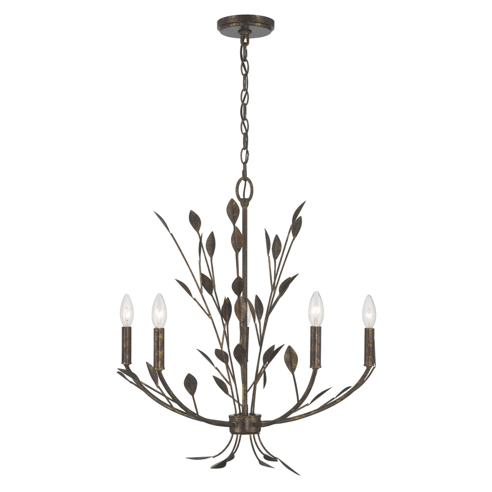 Laska 5-Light Chandelier in Enchanted Bronze by Breegan Jane