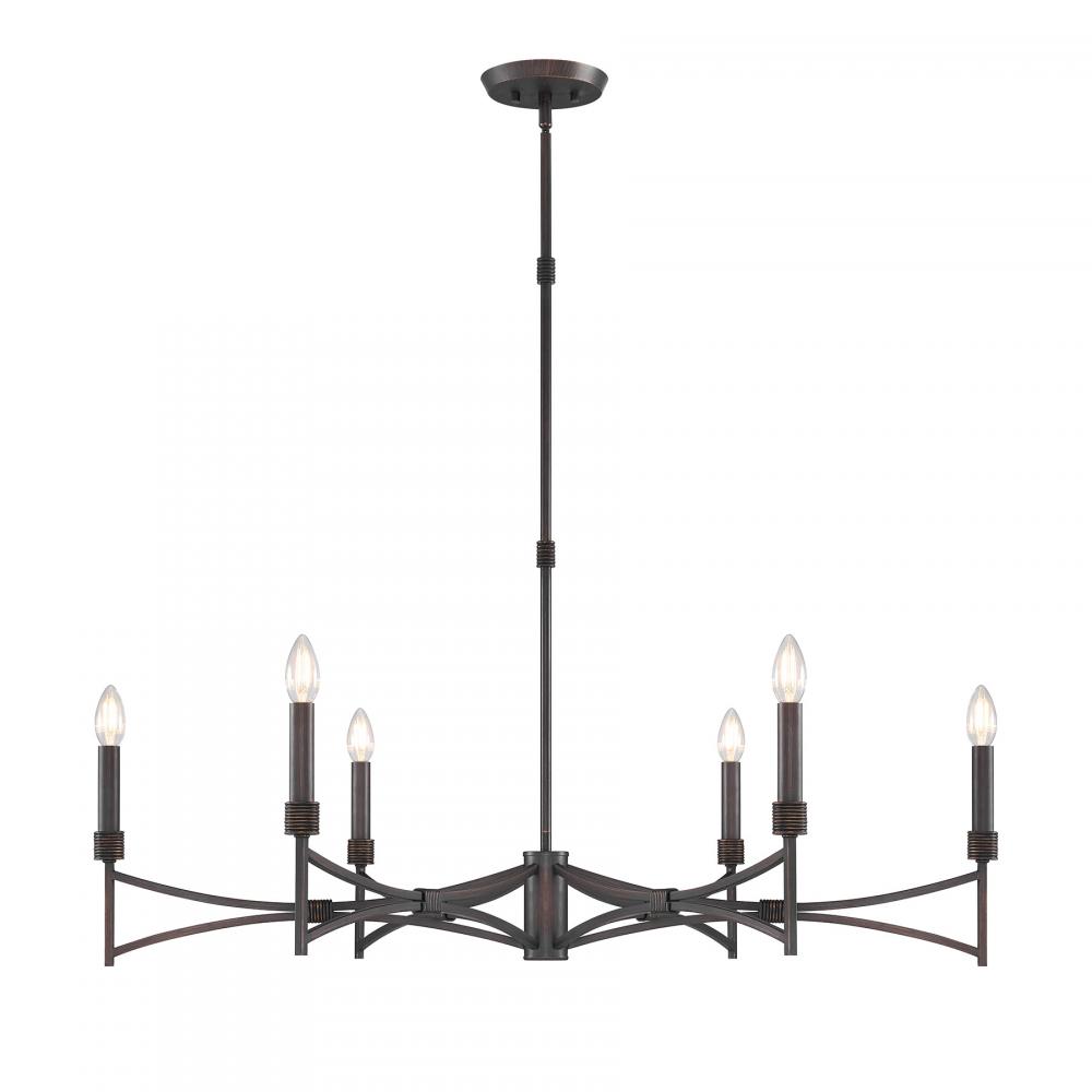 Gardner 6-Light Chandelier in Champagne Mist