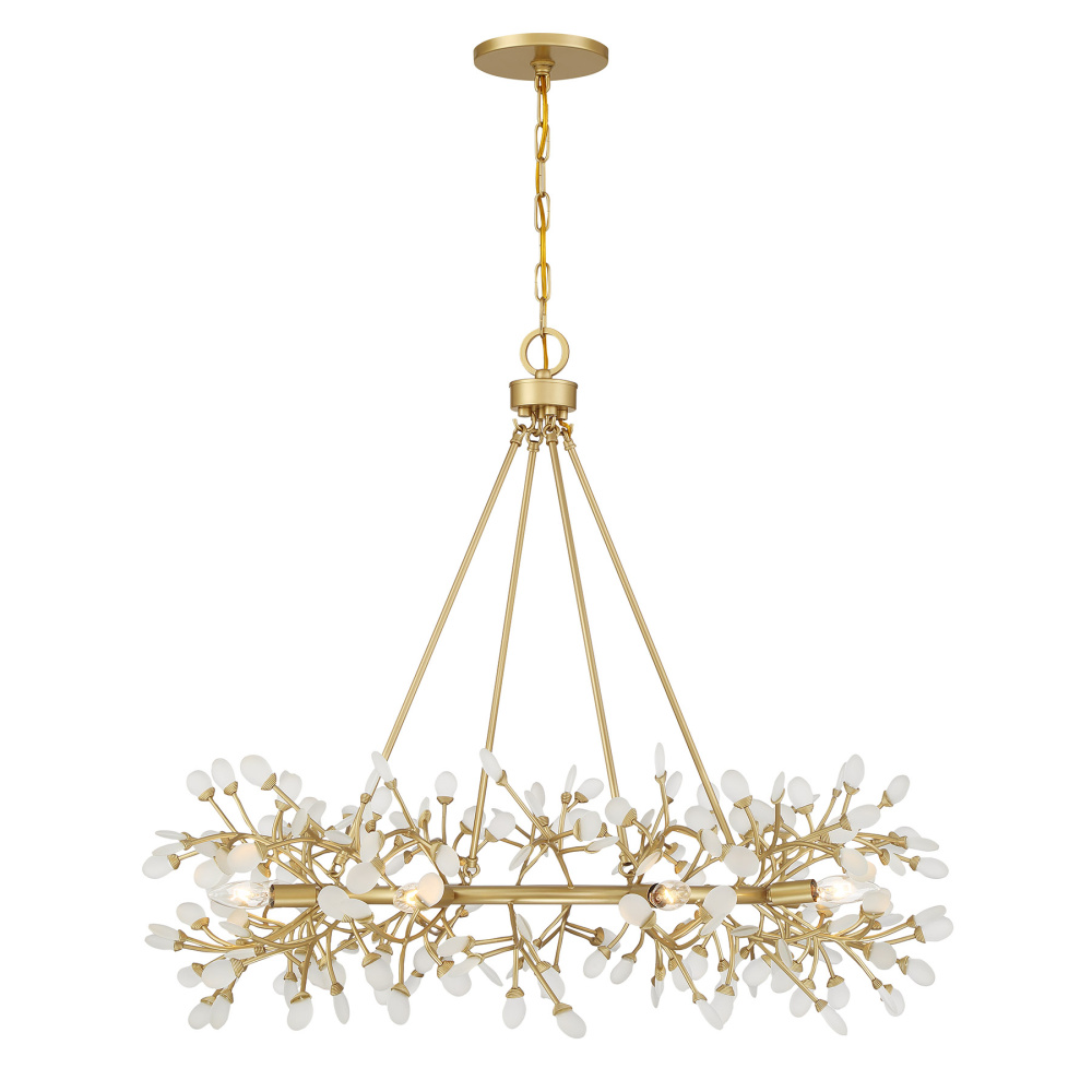 Once 8-Light Chandelier in Spun Gold by Breegan Jane