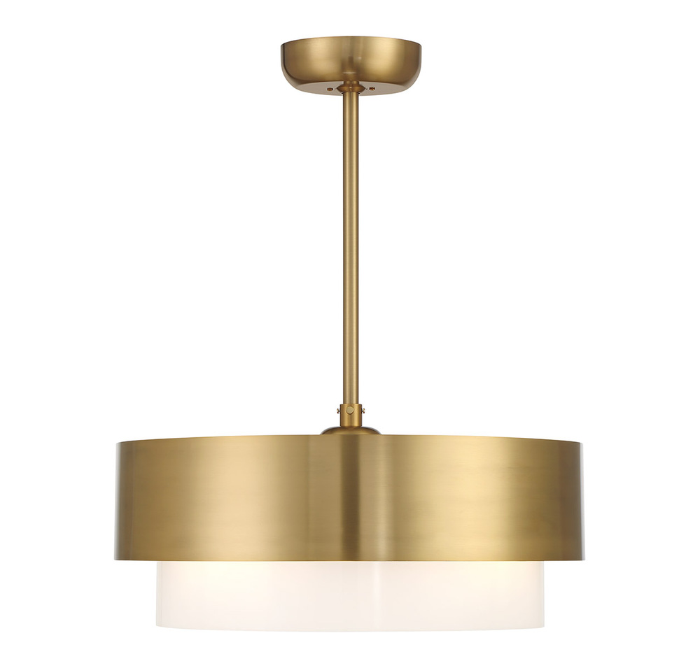 Diana 4-Light Fan D'Lier in Warm Brass