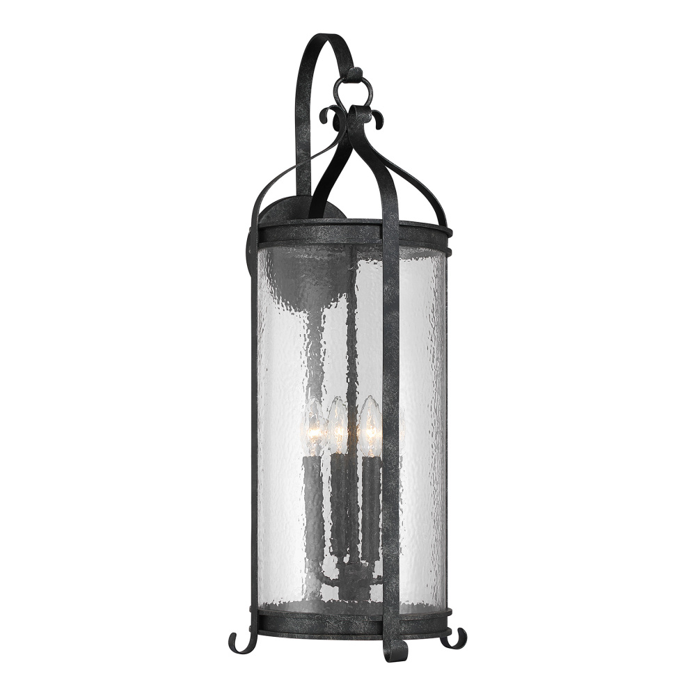 Preston 4-Light Outdoor Wall Lantern in Iron Oxide