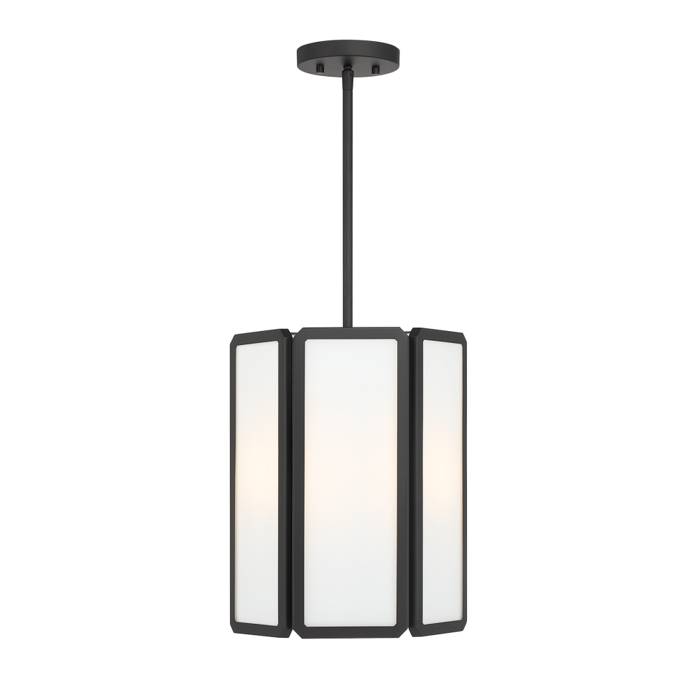 Leeds 3-Light Pendant in Matte Black