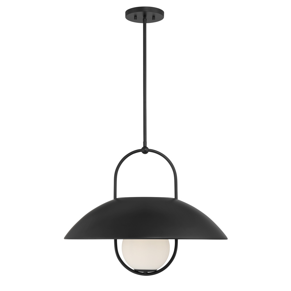 Lehigh 1-Light Pendant in Matte Black