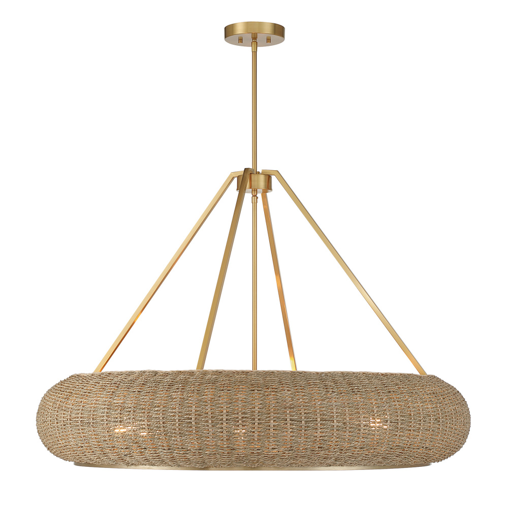 Gaia 6-Light Pendant in Warm Brass by Breegan Jane