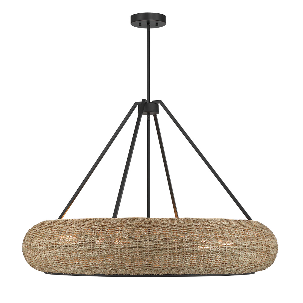 Gaia 6-Light Pendant in Matte Black by Breegan Jane