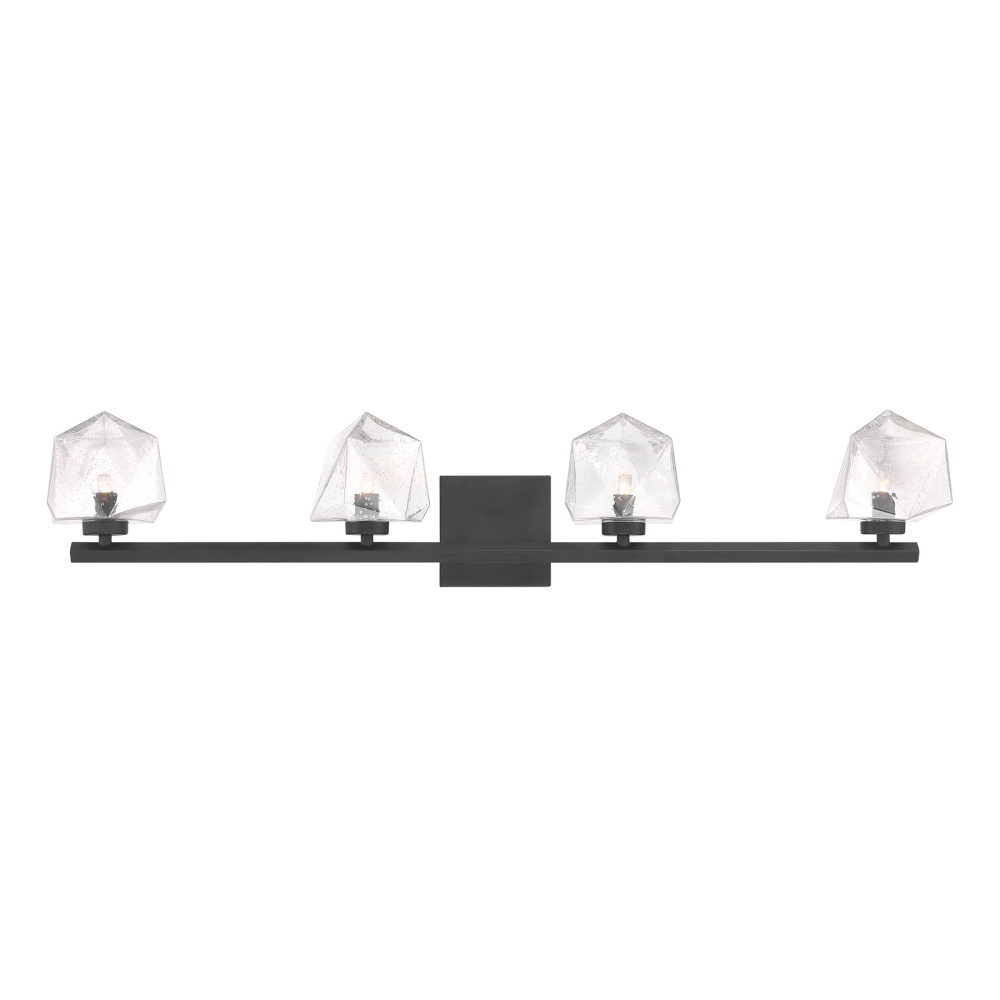 Castello 4-Light Bathroom Vanity Light in Matte Black