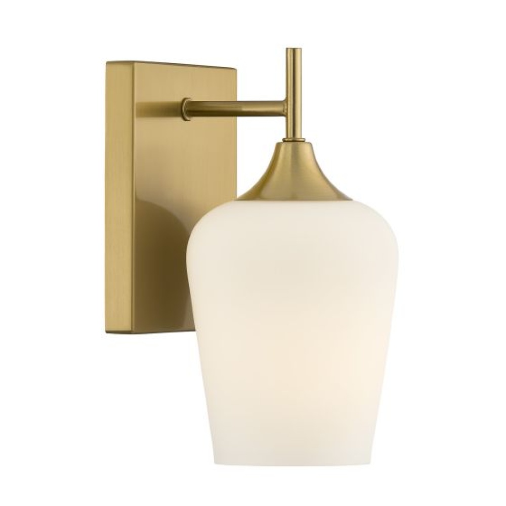 Octave 1-Light Wall Sconce in Warm Brass