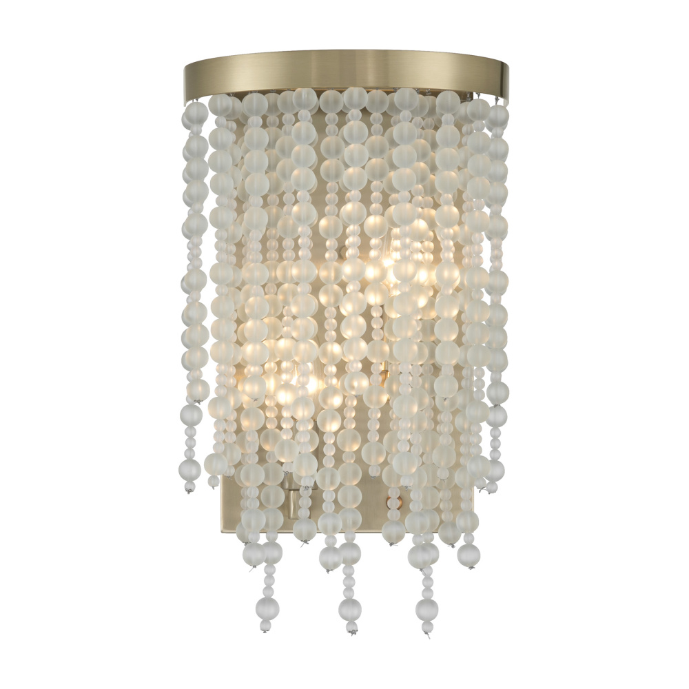 Jeanette 2-Light Wall Sconce in Noble Brass