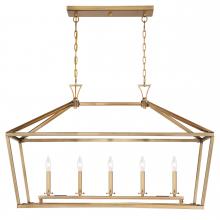 Savoy House 1-424-5-322 - Townsend 5-Light Linear Chandelier in Warm Brass