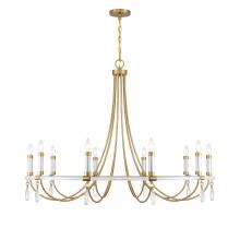 Savoy House 1-7712-10-195 - Mayfair 10-Light Chandelier in Warm Brass and Chrome