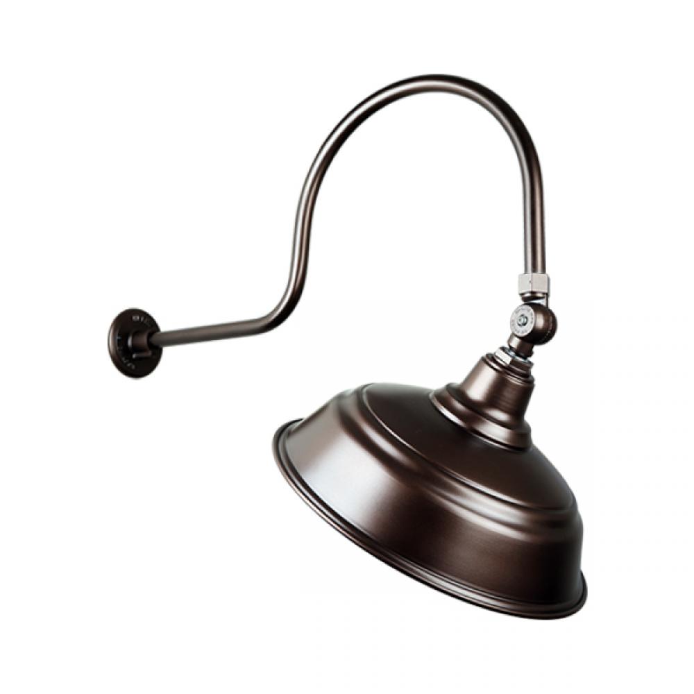 17" Gooseneck Light Warehouse Shade, QSNHL-C Arm, Swivel Knuckle Accessory