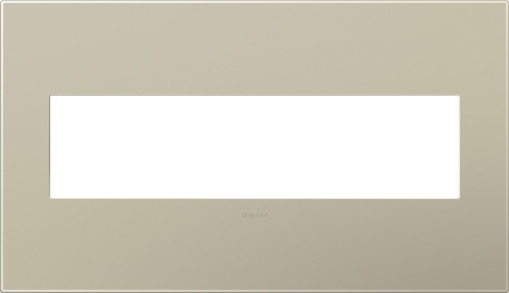 adorne Titanium Four-Gang Screwless Wall Plate