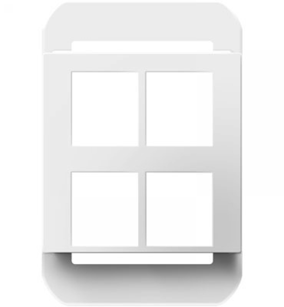 adorne 4-Port Frame, White