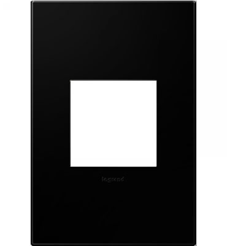 adorne Black Ink One-Gang Screwless Wall Plate