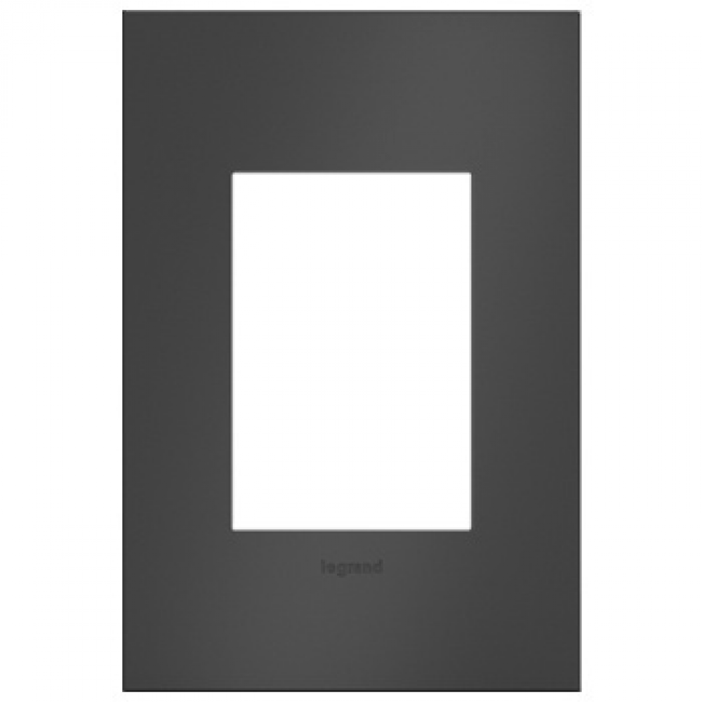 adorne Satin Black One-Gang-Plus Screwless Wall Plate