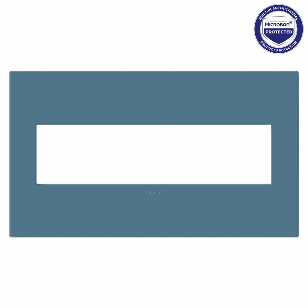 adorne Mystic Four-Gang Screwless Wall Plate with Microban