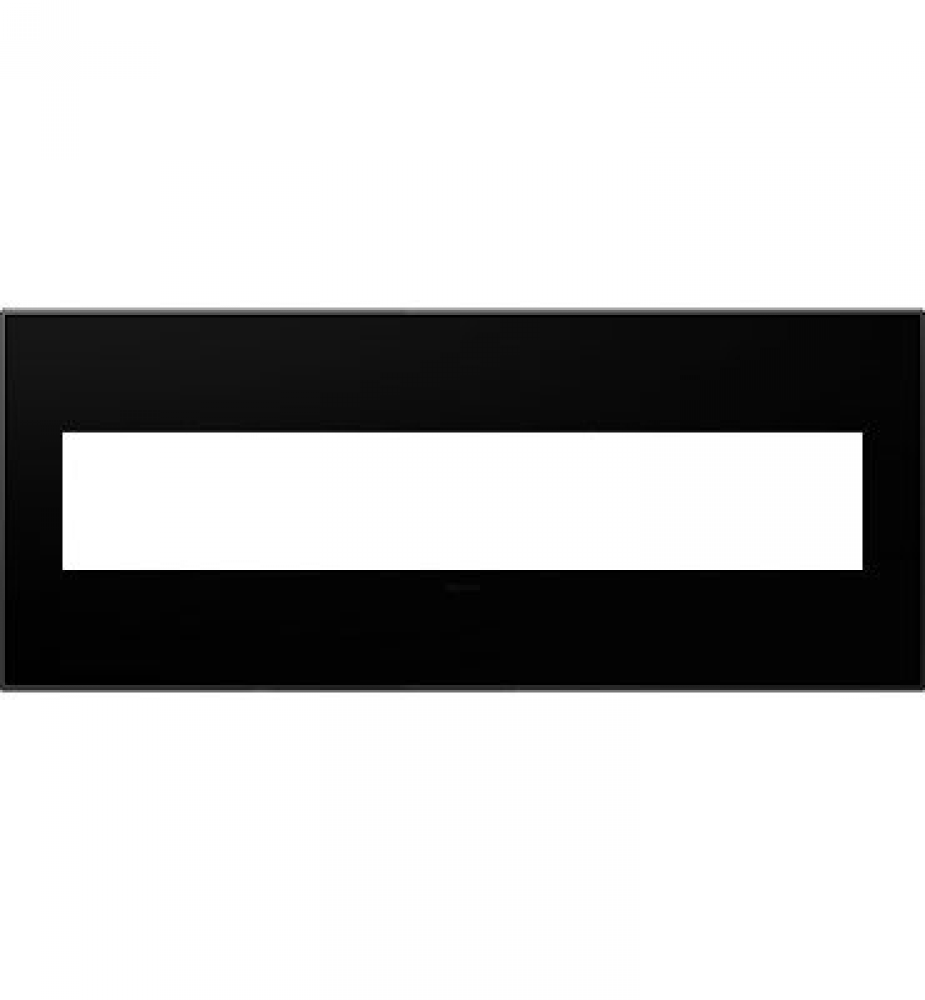 adorne Black Ink Six-Gang Screwless Wall Plate