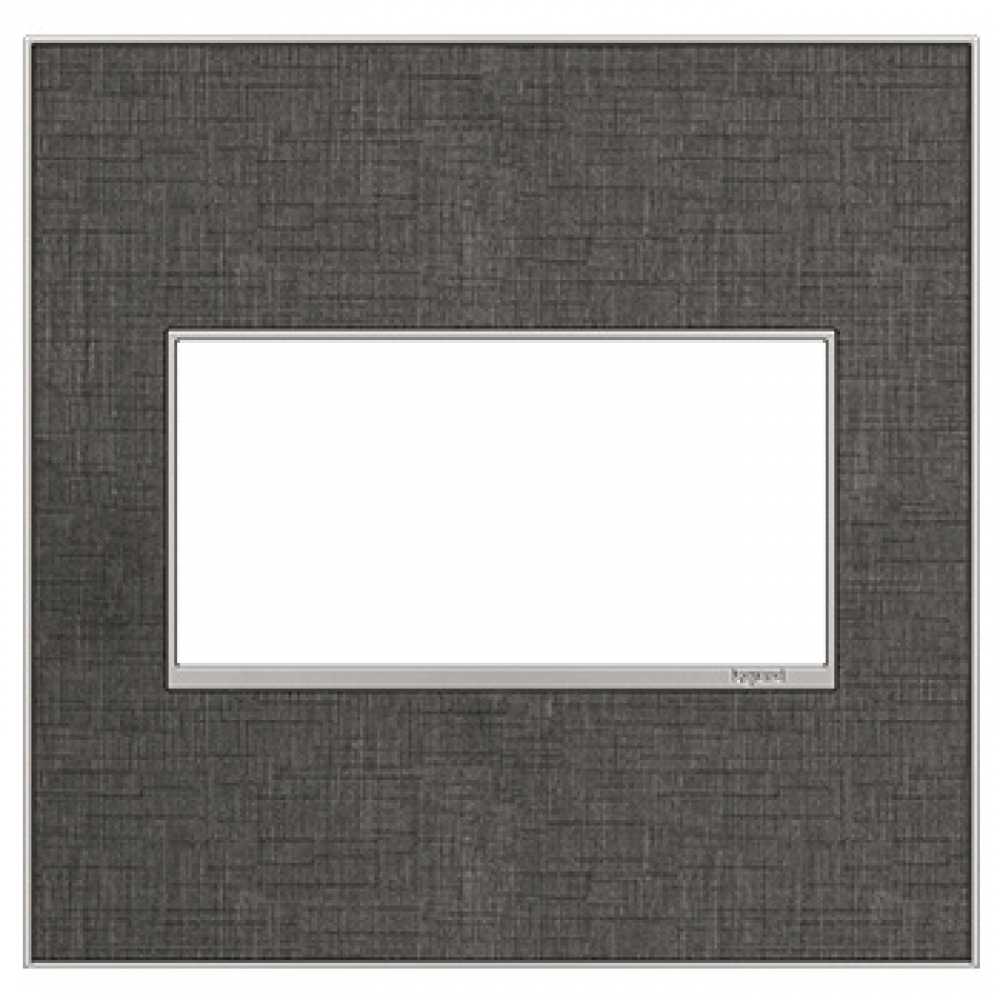 adorne Slate Linen Two-Gang Screwless Wall Plate