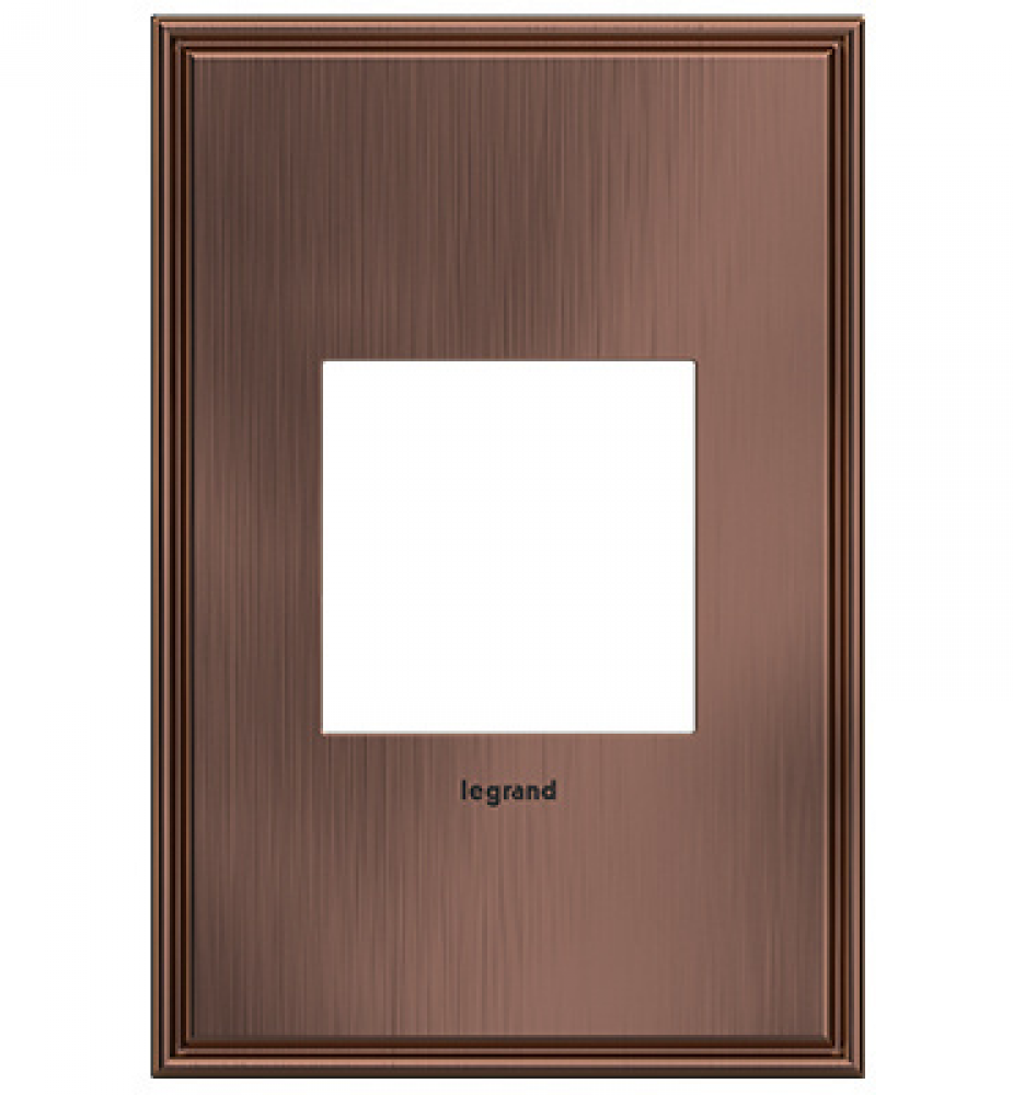 adorne Matte Antique Copper One-Gang Screwless Wall Plate