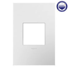 Legrand AWP1G2WHW10 - adorne Gloss White-on-White One-Gang Screwless Wall Plate with Microban