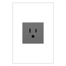 Legrand ARTR151M10 - adorne 15A Single Tamper-Resistant Outlet, Magnesium