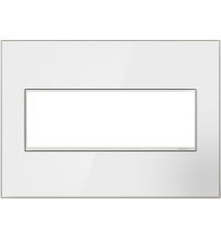 Legrand AWM3GMWW4 - adorne Mirror White-on-White Three-Gang Screwless Wall Plate