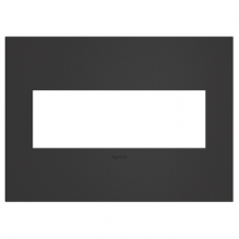 Legrand AWC3GSBL4 - adorne Satin Black Three-Gang Screwless Wall Plate