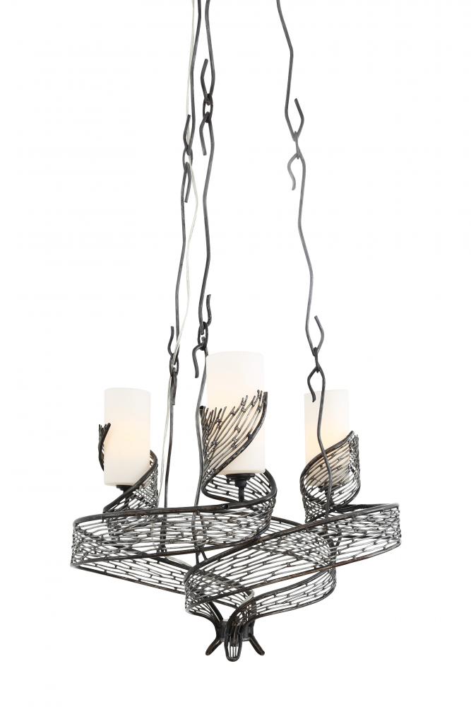 Flow 3-Lt Chandelier - Steel