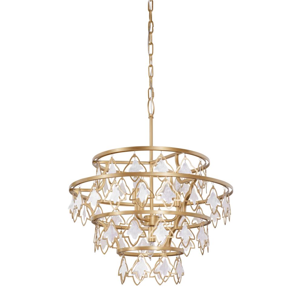 Fleur 4-Lt Chandelier - French Gold
