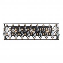 Varaluz 345B03CBHG - Windsor 3-Lt Crystal Bath - Carbon/Havana Gold