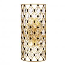Varaluz 345W02FGMB - Windsor 2-Lt Crystal Sconce - French Gold/Matte Black