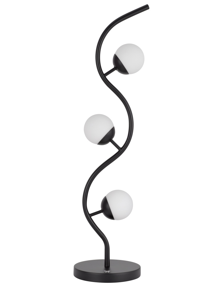 32 In. Height Black Metal Wavy Table Lamp