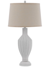 CAL Lighting BO-3206TB - 150W 3 way Hoover resin table lamp with hardback fabric shade