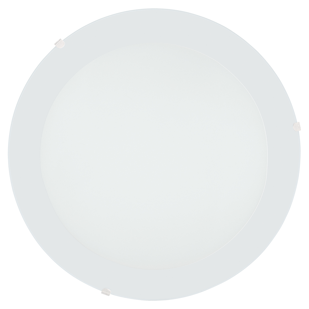 1 LT Integrated LED Ceiling Light w/ White Finish & White Glass Shade