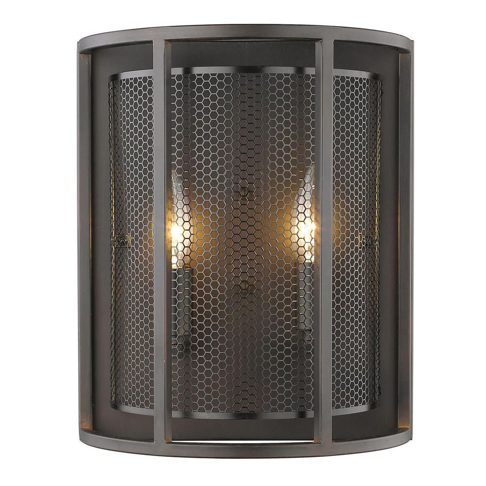 2 LT Wall Light w/ Oil Rubbed Bronze Finish and Metal Shade