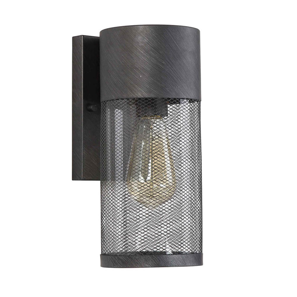 1 LT Outdoor Wall Light w/ Oil Rubbed Bronze Finish & Mesh Cage Shade